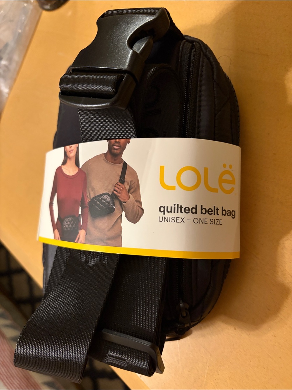 Lole Quilted Belt Bag in Black